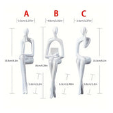 1pc,White decorative sculpture, abstract resin sculpture decoration, modern home decoration, office decoration